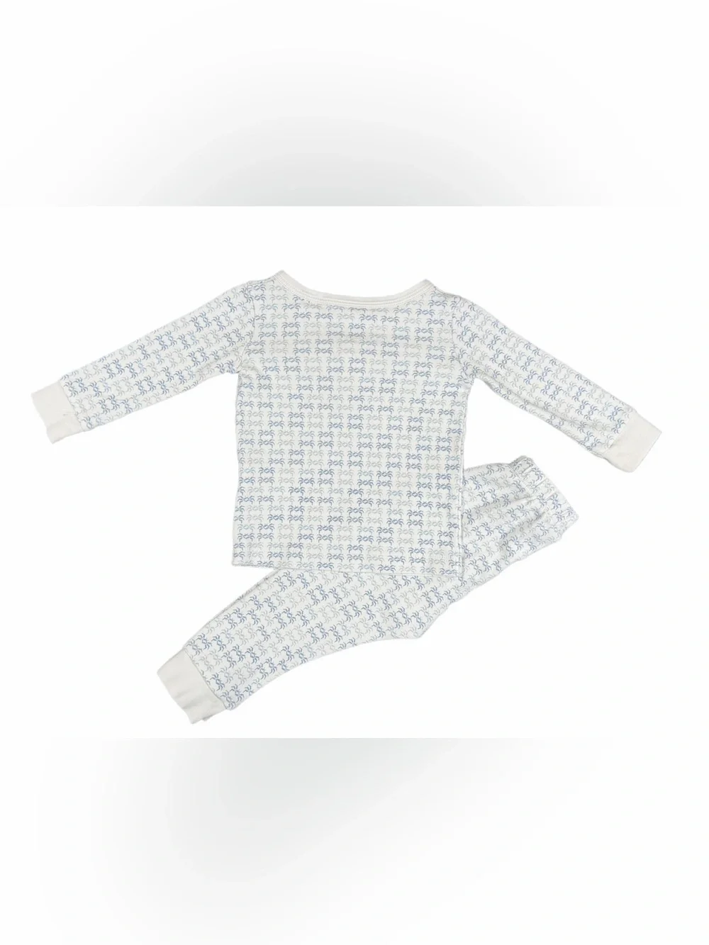 LILA and HAYES Long Sleeve Jack Pajamas in Blue Crab Print - 12-18M